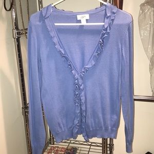 LOFT blue cardigan sweater